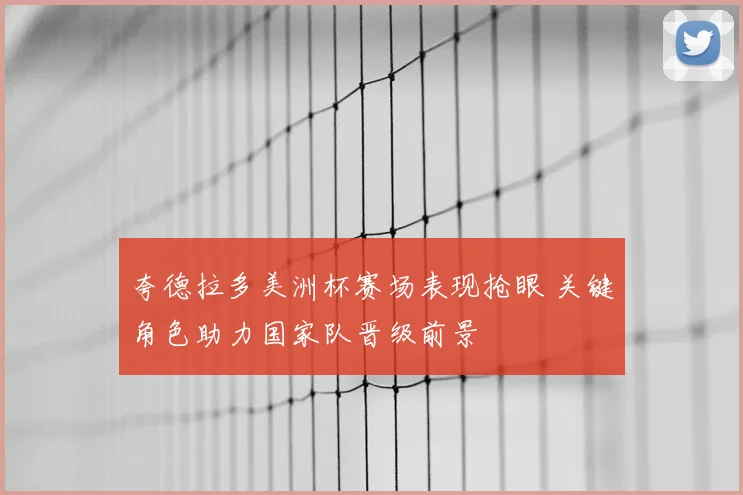 夸德拉多美洲杯赛场表现抢眼 关键角色助力国家队晋级前景